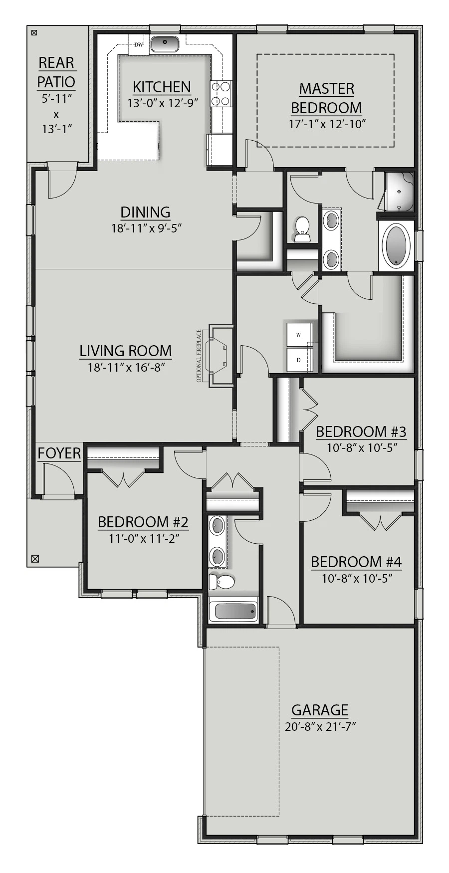 DSLD Homes Aubry III G - Floor-plan drawing, Silver Springs