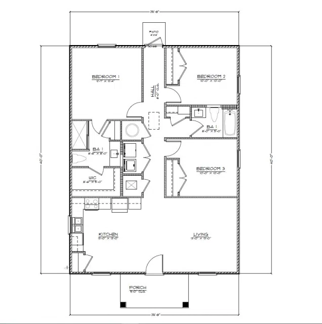 D.R. Horton The Callaway - Floor-plan drawing, Rivers Cove
