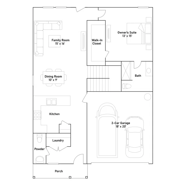 Lennar Littleton - Floor-plan drawing, Horizon’s Edge