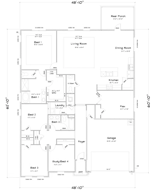 D.R. Horton Taylor - Floor-plan drawing, Churchill