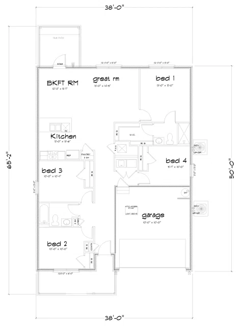 D.R. Horton Freeport - Floor-plan drawing, Autumn Lakes