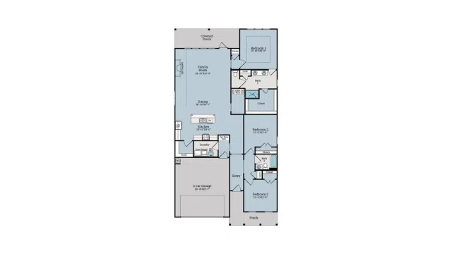 D.R. Horton The Jubilee - Floor-plan drawing, Rosemary Sound
