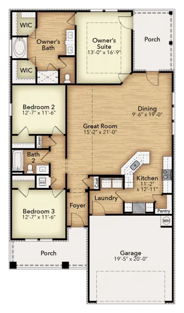 Herbst Homes The Carlos - Floor-plan drawing, Buckeyes Landing