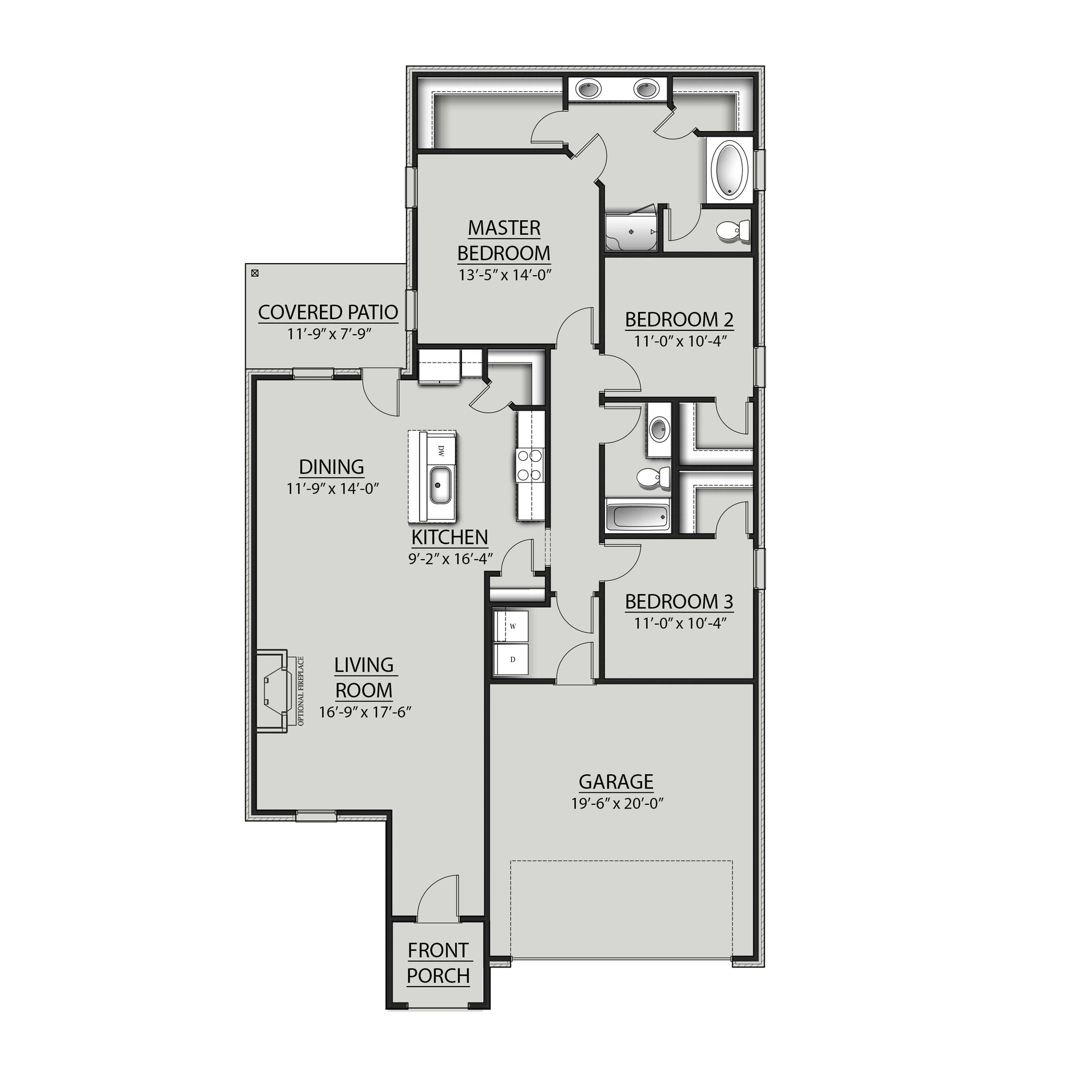 DSLD Homes Dogwood IV C - Floor-plan drawing, Savannah Estates