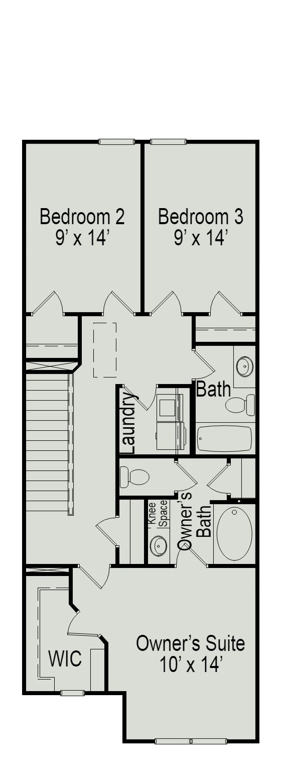 Smith Douglas Homes The Pierce - Floor-plan drawing, Landing at Oyster Bay